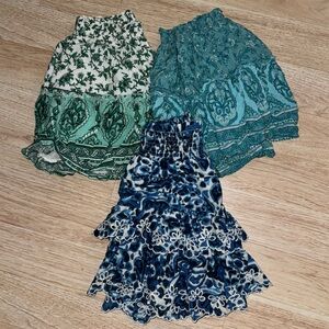 Bundle 3 ruffle skirts